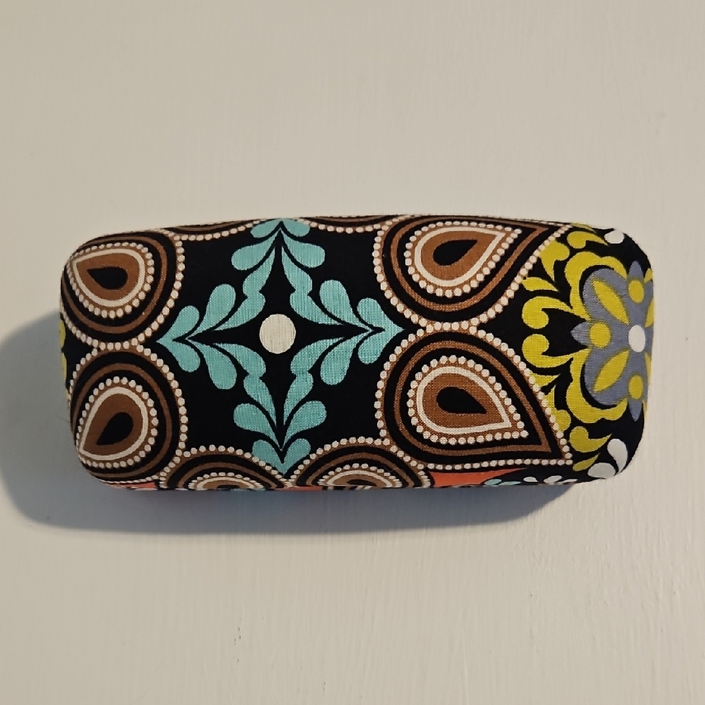 Vera Bradley Black and Blue Patterned Glasses Case